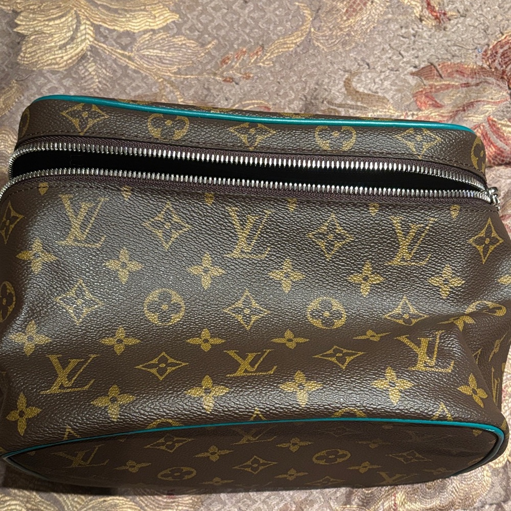 Louis Vuitton Brown and Gold Monogram Toiletry Bag